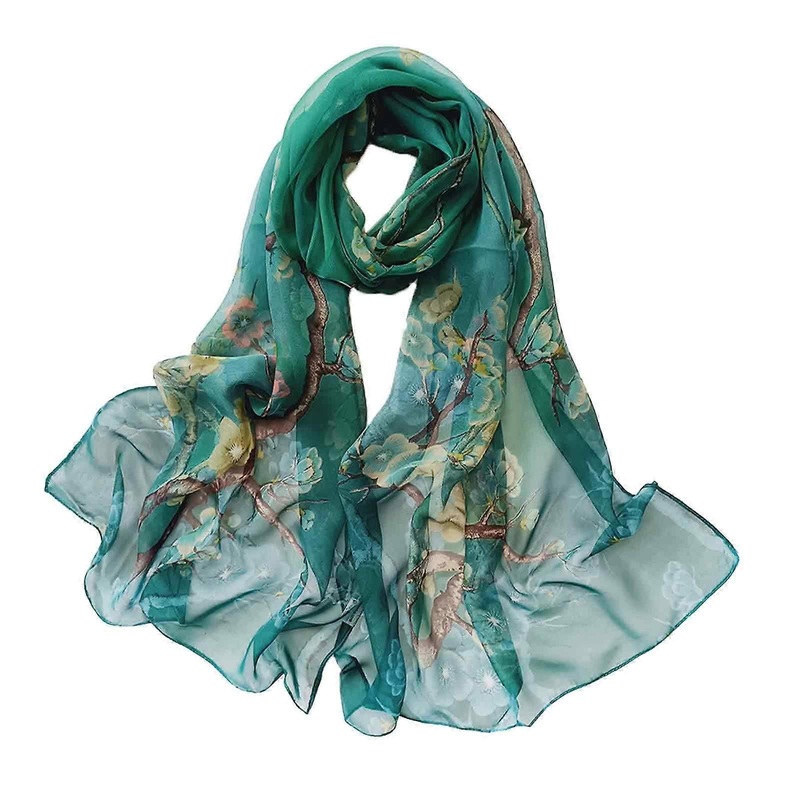 Chiffon scarf Women’s scarf Lightweight floral print chiffon scarf Women’s spring and autumn shawls and capes Women’s satin scarf | Fruugo SG