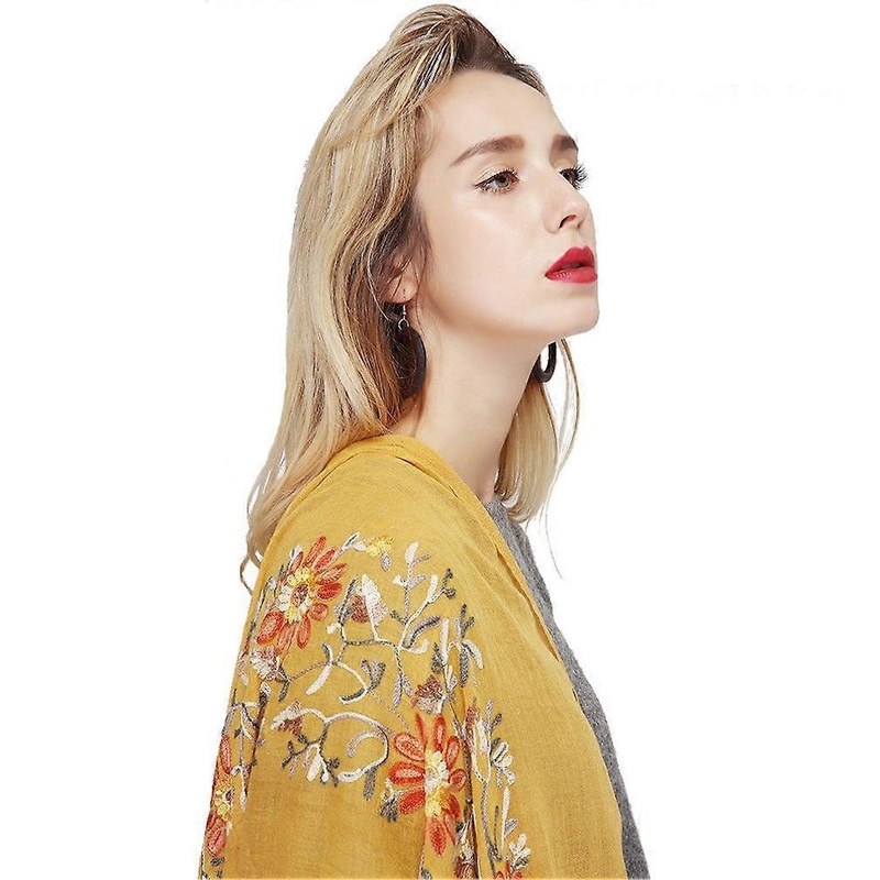 Fashion Tribe Scarf Embroider Wraps Cotton Fabric Scarf for Woman | Fruugo SG