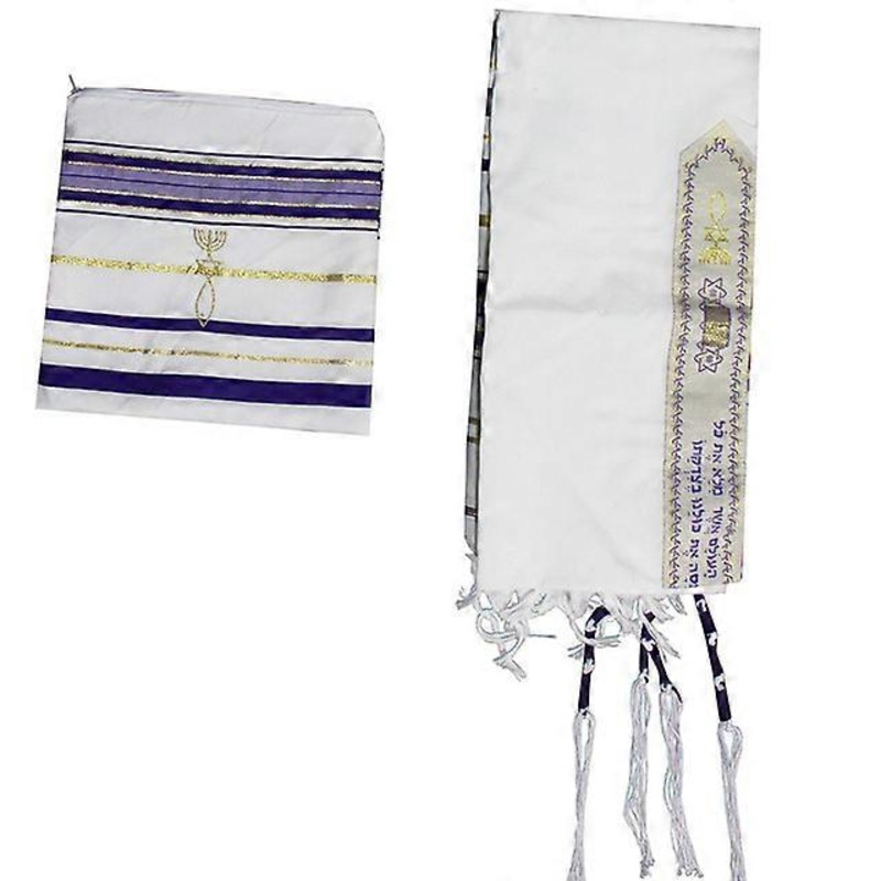 Jkrising Jedaica Tallit Shawl Israel Talit scarf with Talis Bag Polyester Wraps Prayer 50x180cm | Fruugo SG