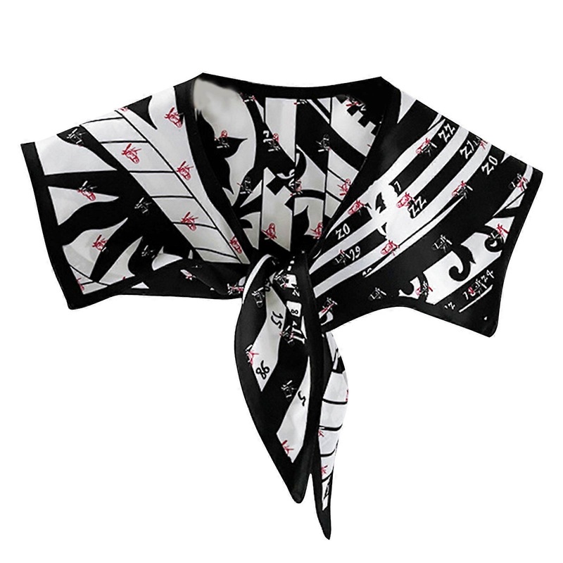 Satin Shoulder Wrap Detachable False Collar Shoulder Scarf Wrap Print Neckercheif Simulation Silk Shawl Scarf  Silhouette | Fruugo SG