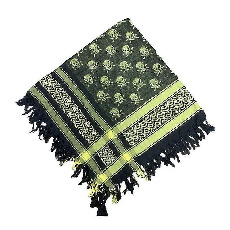 Shemagh Desert Scarf Skull Pattern Arab Keffiyeh Shawl Wrap Tassels Head WrapsBlack and yellow SZRH A-S | Fruugo SG