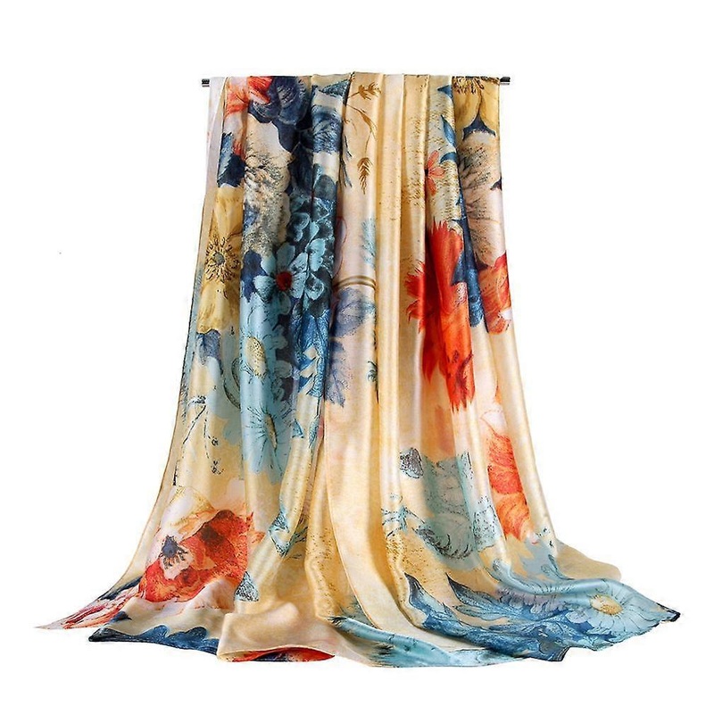 Silky Scarf Lightweight Wraps Satin Printed Scarf for Lady | Fruugo SG