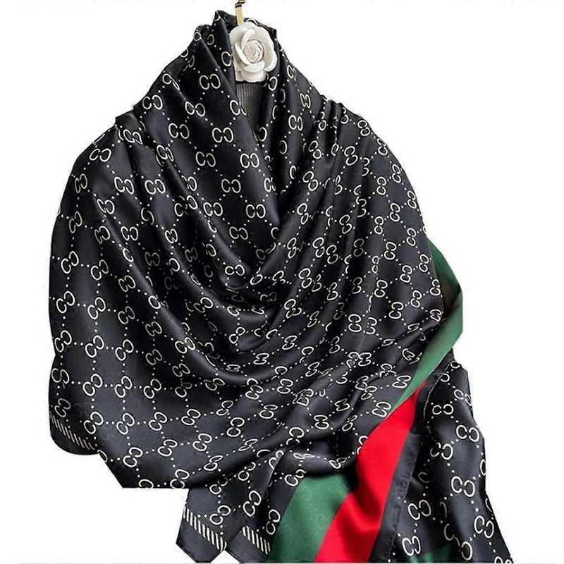 Silky Scarf with Letter Pattern Sun Proof Shawl Wrap Beach Cover up for Lady | Fruugo SG