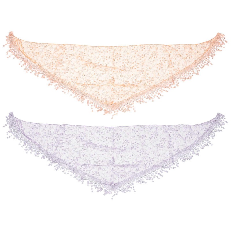 Vintage Floral Lace Scarf Shawl For Evening Dress Travel Accessory Orange 135x40cm Photography Accessory 2Pack | Fruugo SG