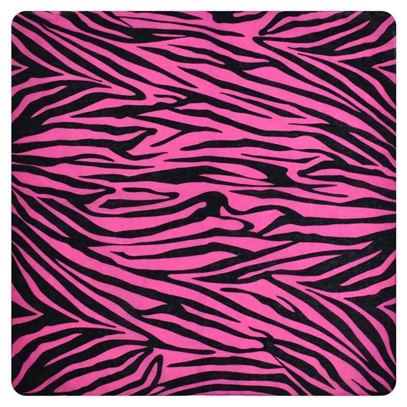 Vintage Hiphop Zebras Striped Fashion Bandana Sqaure Scarf for Men and Women Headband Hair Wrap Neck Scarf Wristband  rose red | Fruugo SG