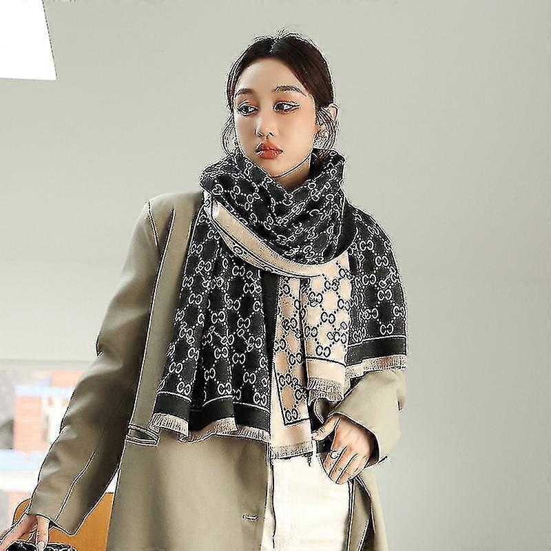 Women’s Cashmere Scarf Luxury Warm Thick Fleece Turban Soft Scarf Ladies Scarf | Fruugo SG