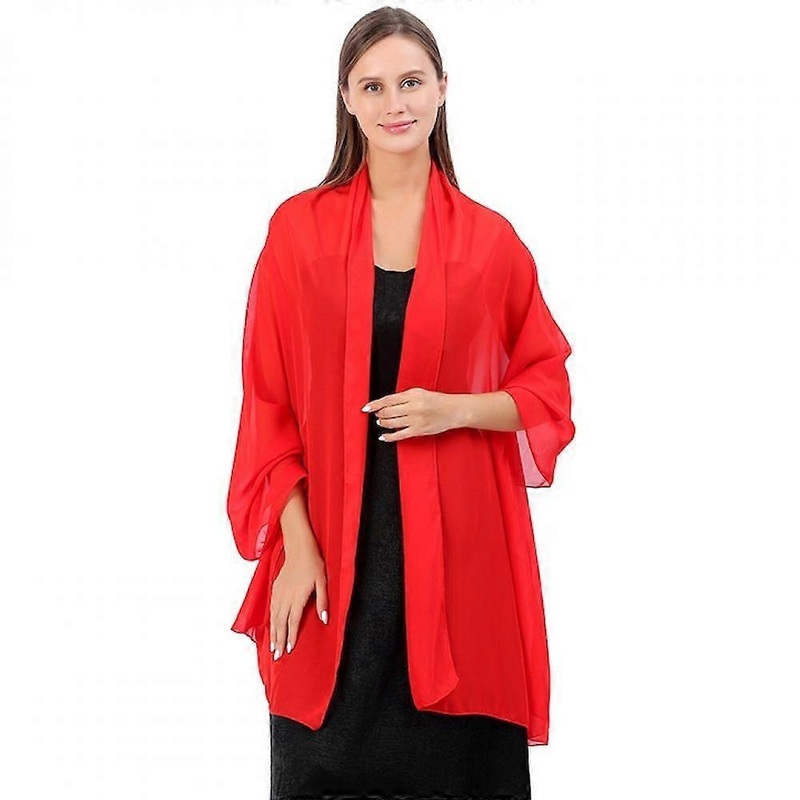 Women’s scarf, , red, 190×45 cm, silk, party shawl scarf dual use | Fruugo SG