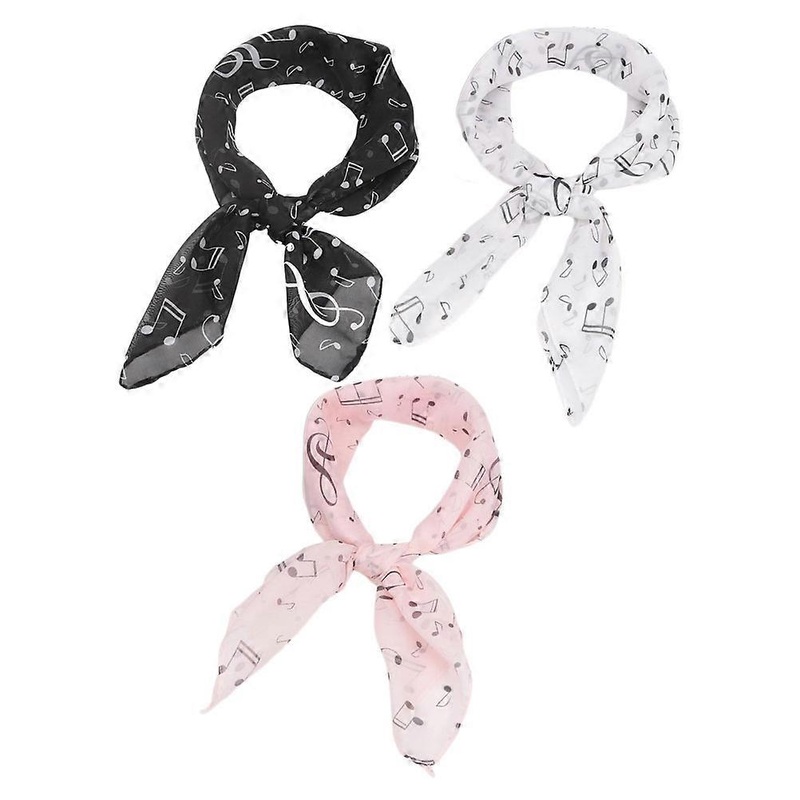 3Pcs Elegant Musical Note Chiffon Headscarf European Style Shawel Small Square Scarf Thin Decorative Towel for Woman Girl Lady | Fruugo SG