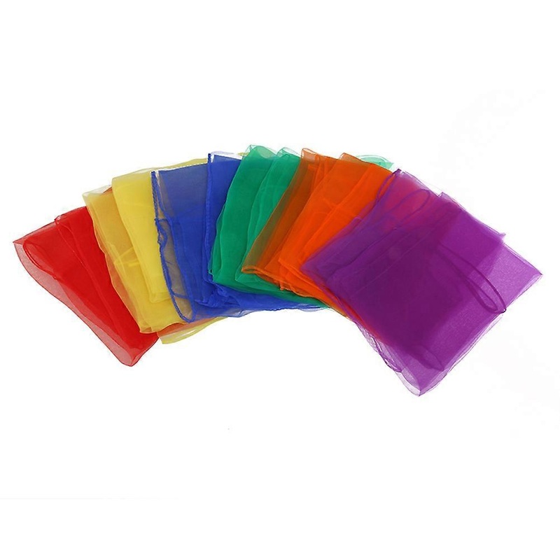 Dance Scarves Square Gauze Kerchief Candy Color Thin Design for Kindergarten Performance 12Pcs | Fruugo SG