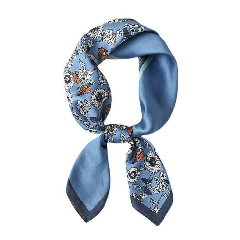 Floral Scarf Silk Scarf Flight Attendants Travel 70x76cm Handkerchief Fashion Printing 1Pack | Fruugo SG