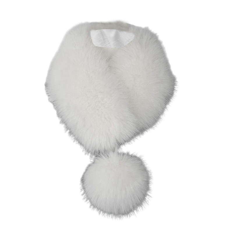 Furry Plush Scarf for Women Teens Winter Thicken Warm Neck Wrap All Matching Shawl Cold Weather Casual Wear Shawl Scarf  White | Fruugo SG