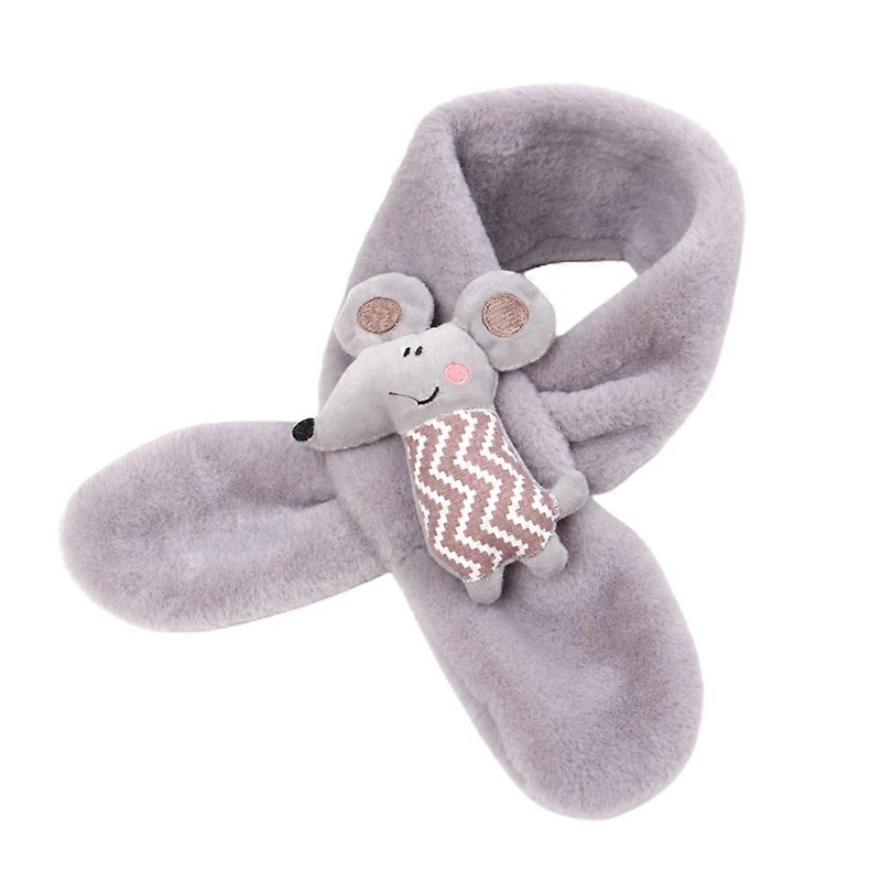 Girl Solid Color Thicken Plush for Cross Collar Rat Scarf Wrap Winter Neck Warmers For Women Winter Warm Scarf  Gray | Fruugo SG
