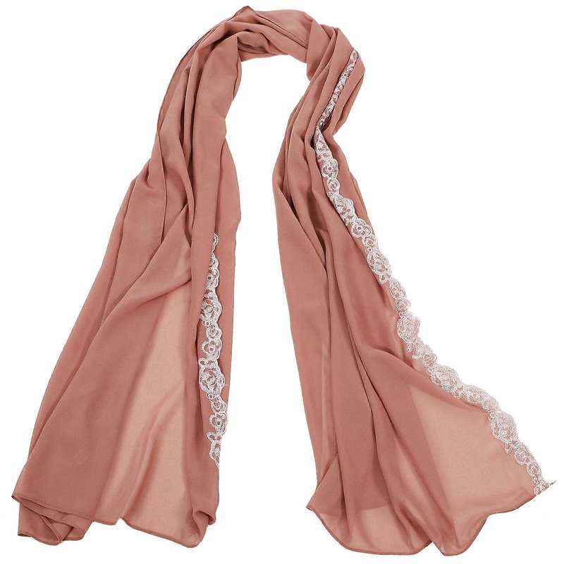 Hijab Accessories For Women Khaki Chiffon 1Set Elegant Style Scarf | Fruugo SG