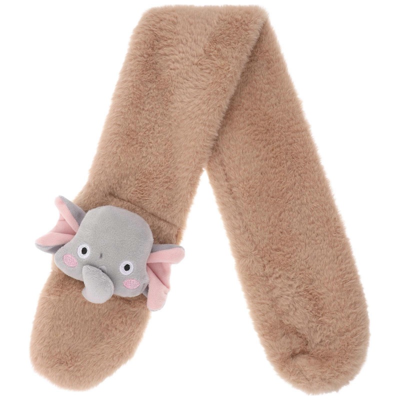 Kids Scarf Girls Toddler Scarves Cartoon Unisex Winter Wear Plush Material Khaki 1Pc | Fruugo SG