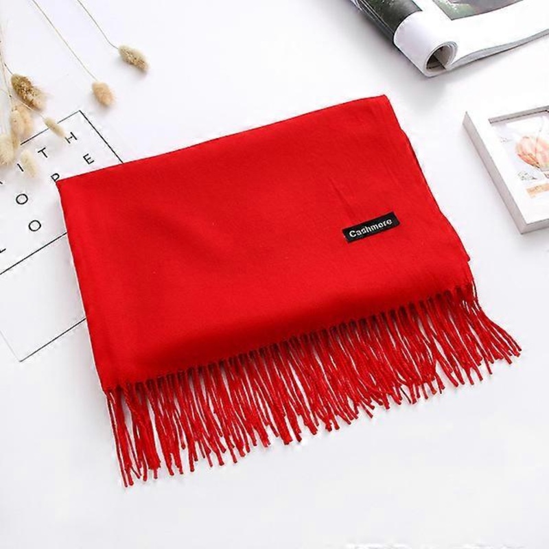 Luxury Solid Women Scarf Winter Cashmere Pashmina Shawls Warm Lady Blanket Wraps Bufanda Scarves Tassel Neck Echarpe 2022 | Fruugo SG