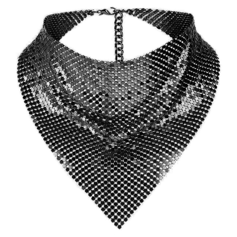 Metallic Bandanas Neck Scarf for Women Girl Shimmering Neck Scarves Evening Party Neckwear Nightclub Dress Up Accessory  Black | Fruugo SG