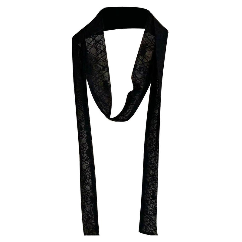 Narrow Lace Scarf Decorative Hair Scarf Elegant Neckwear for Girl Lace Tied Hair Scarf Neckwear Ribbon Scarf Waistband  kitten black | Fruugo SG