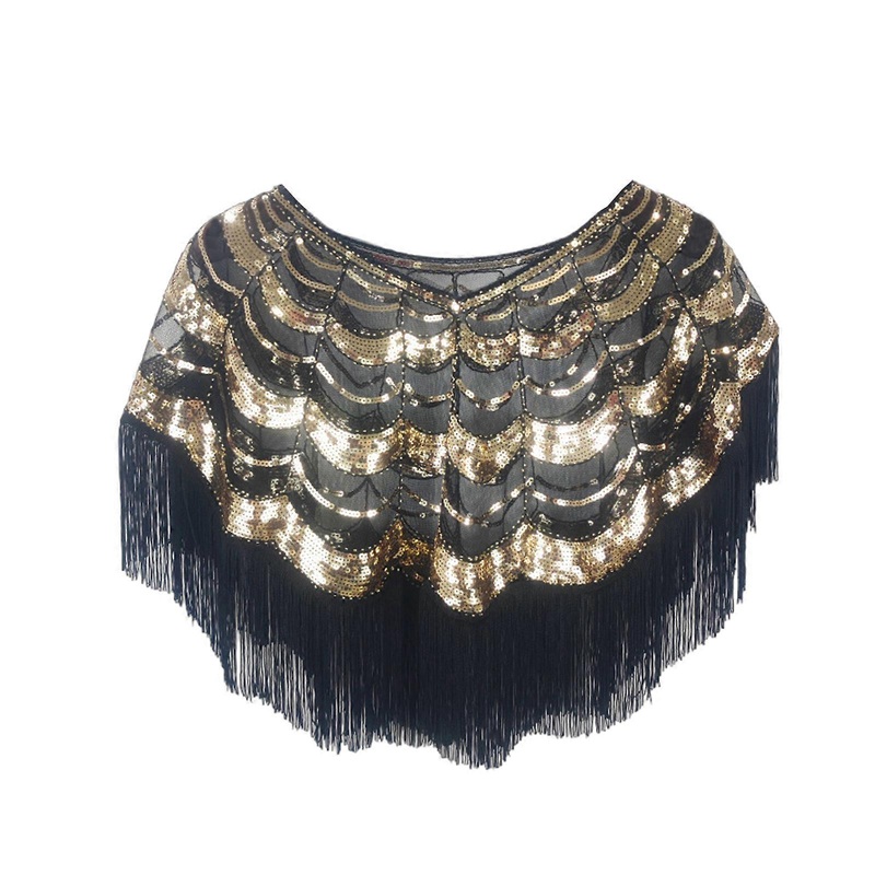 Sequins Meshes Shawl Tassels Wedding Capes Fringed Evening Shawl Sparkling Party Shawl Fashion Accessory For Women  Gold | Fruugo SG