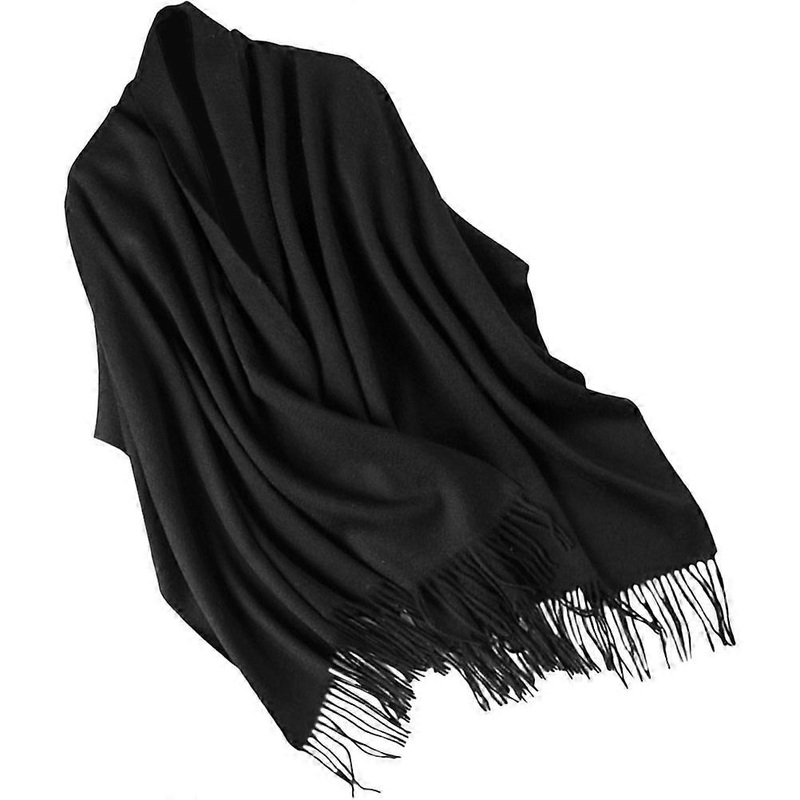 Winter Warm Keeping Shawl Wrap Cape Comfortable Women Office 200x70cm Black Acrylic Fibers 1Set | Fruugo SG