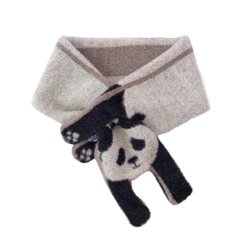 Winter Warm Neck Scarf Shawl Wrap for Adult Faux Furs Cartoon Theme Scarf Winter Cold Weather Scarf Student Neck Warmer  white panda | Fruugo SG