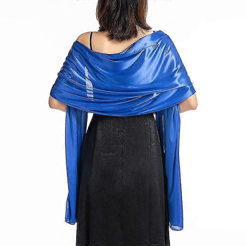 Women’s Silk Satin Long Scarf Wrap, Lightweight Solid Evening Dress Wedding Shawl | Fruugo SG