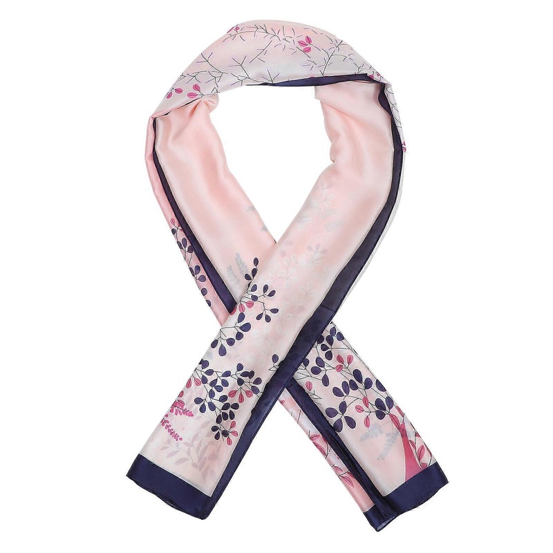 Women Silk Feeling Scarf Chic Accessory Pink Color 180X90X0.1CM 1Pcs | Fruugo SG