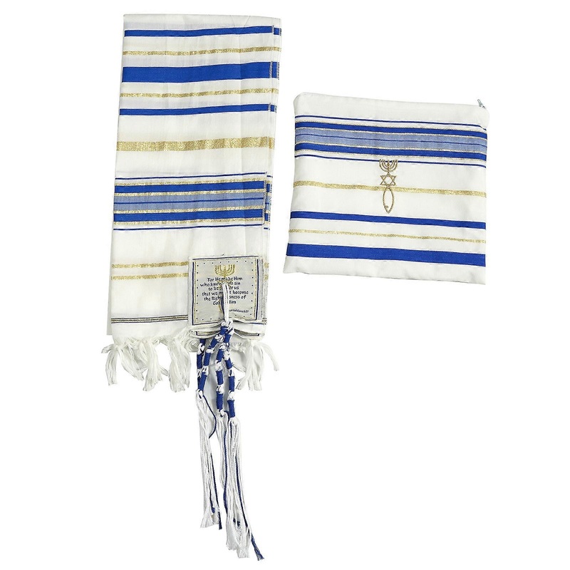 Yeshua Shawl Tallit Prayer Shawl Messianic Tallit Prayer Shawl Tallit Prayer Shawl Israel Talitnia Tassels  sapphire | Fruugo SG