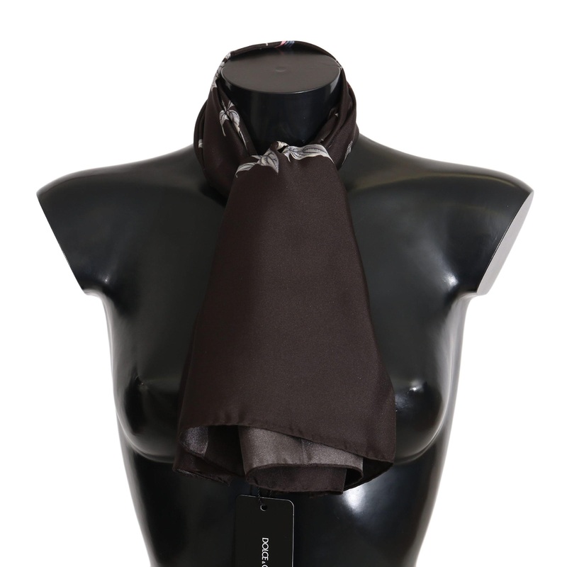Brown 100% Silk Bird Print Wrap 80cm X 95cm Rrp Scarf | Fruugo SG