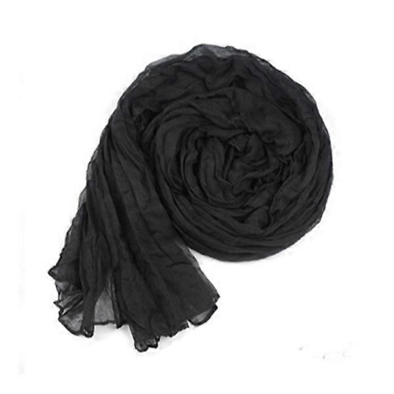 Candy Color Cotton Scarves for Women Girl Long Soft Scarf Pleated Wrap(E) | Fruugo SG