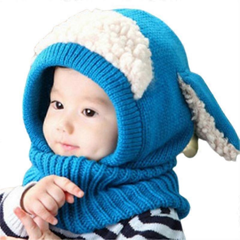 Ear Protection Children’s Scarf Wool Hat Warm Puppy Shawl Hat | Fruugo SG
