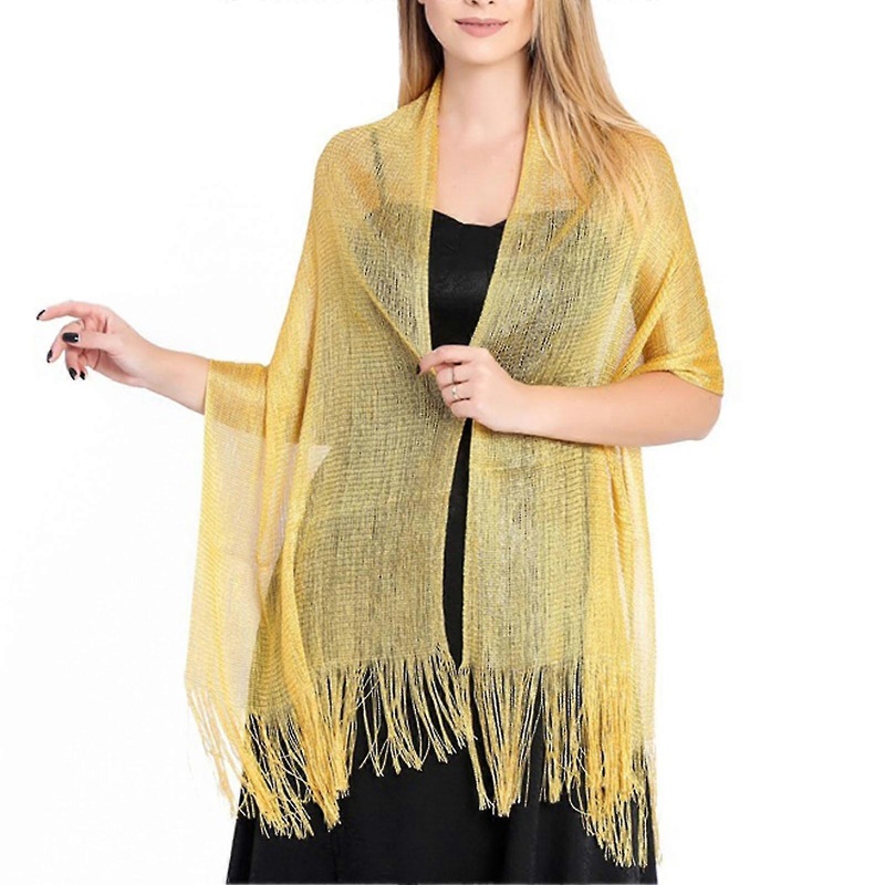 Elegant Bride Shawl Ultralight Pure Color Tassels Decor Evening Shawl For Female | Fruugo SG