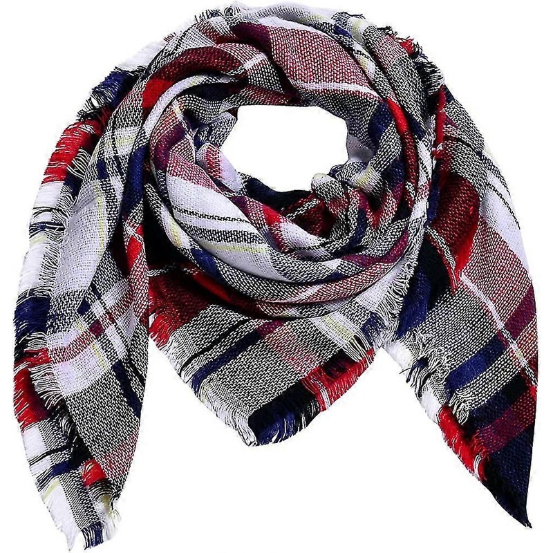 Eleopt Stylish Warm Lar Tartan Blanket Shawl Wrap Neck Stole Warm Cozy F Wrap Shawl | Fruugo SG