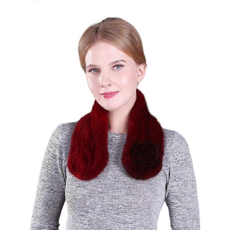 Evago Authentic Mink Fur Scarf for WomenReal Fur  Flower Warm Soft Furry Wrap Around Loophole Scarf | Fruugo SG