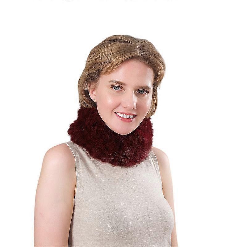 Evago Women Winter Knitted Real Rabbit Neck Warmer Infinity loop Scarf Scarves For Women Ladies | Fruugo SG