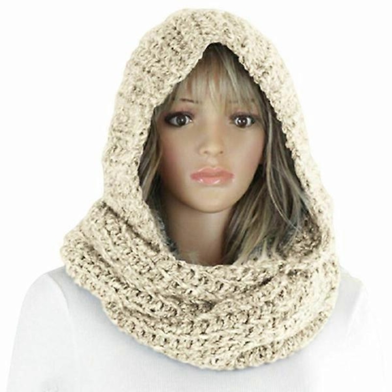 Fashion Hooded Scarf Women Girls Winter Outdoor Thick Warm(B) | Fruugo SG