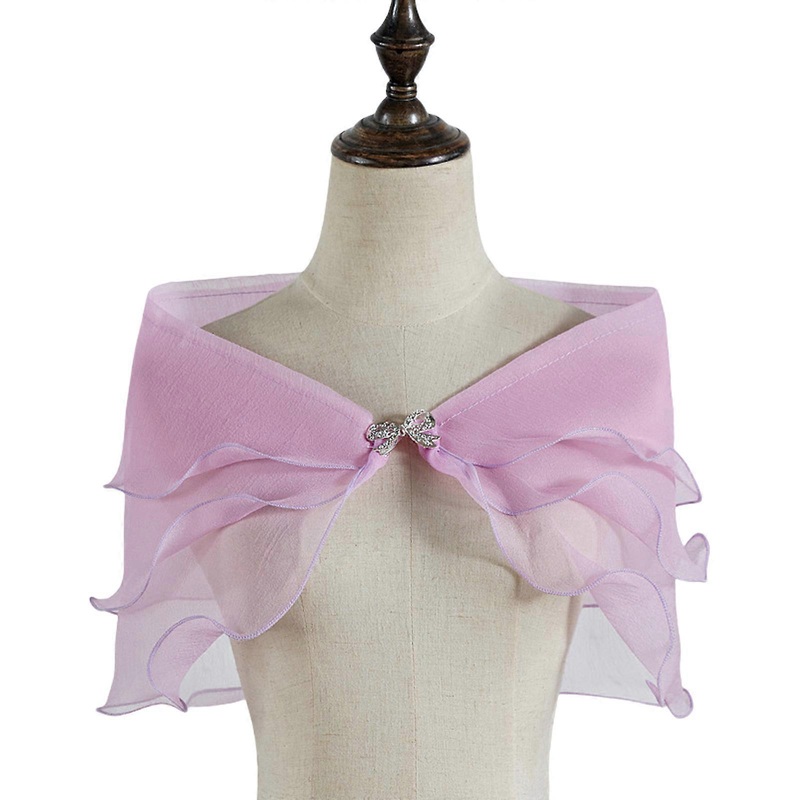 Fashion Tulle Shawl Lace Shrug Shoulder Wrap Bridal Wedding Capelet Elegant Evening Dress Shawl Party Shawl for Banquet  Lavender | Fruugo SG