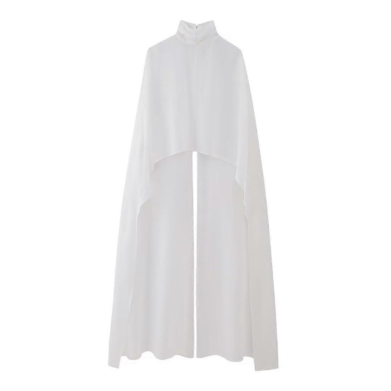 Fashion Women Asymmetric Tulle Cape Coats 2023 New Summer Thin Solid Loose Tulle Tops Long Cloak Custom Cape Shawls | Fruugo SG