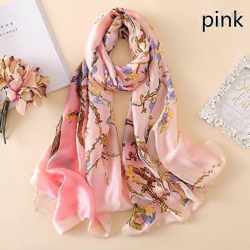 Over Size Spring Summer Women Silk Scarf Van Gogh Abstract Tree(A) | Fruugo SG