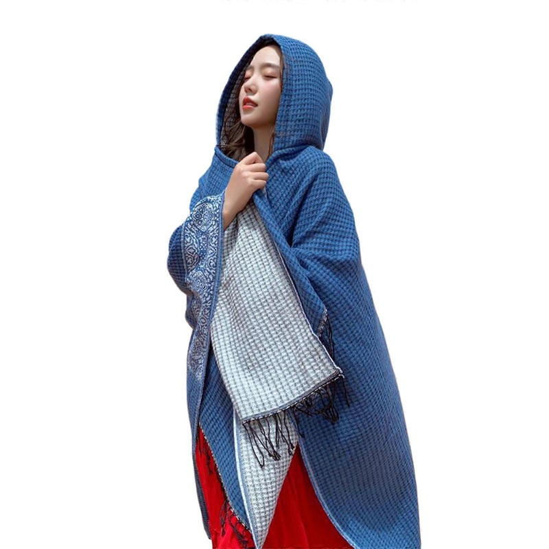 Oversized Warm Shawl Wrap Open Front for Women Open Front Warm and Soft Large Wrap for Fashionable Layering  Royal Blue | Fruugo SG