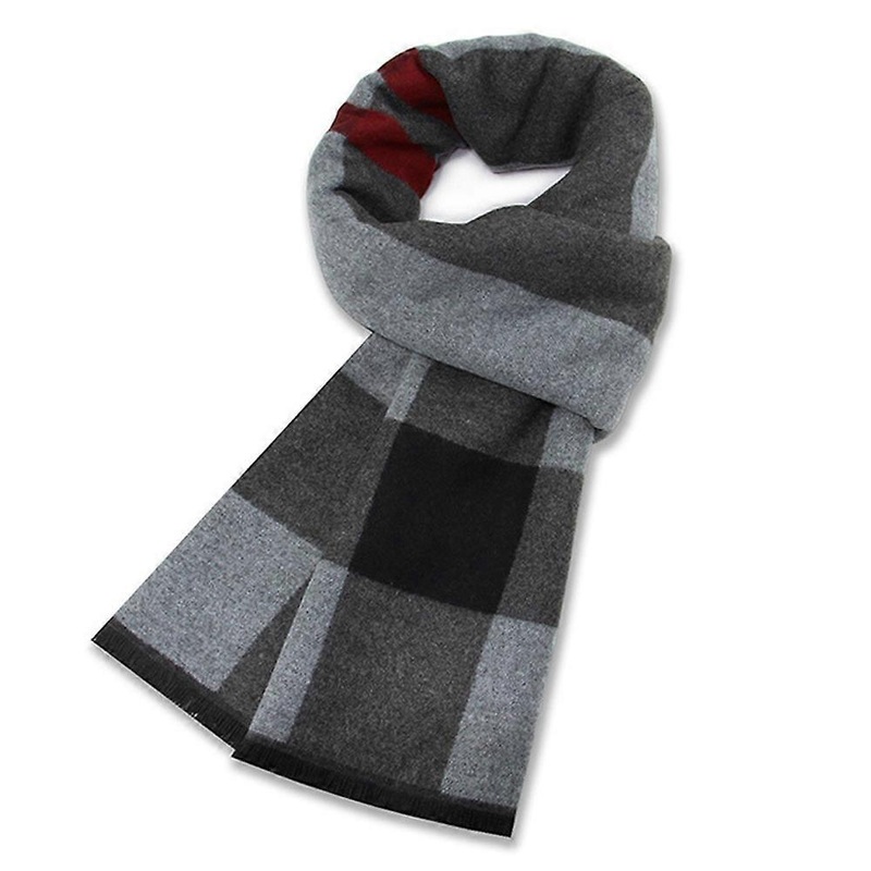 Plaid fringe scarf Soft long cotton scarf for men | Fruugo SG