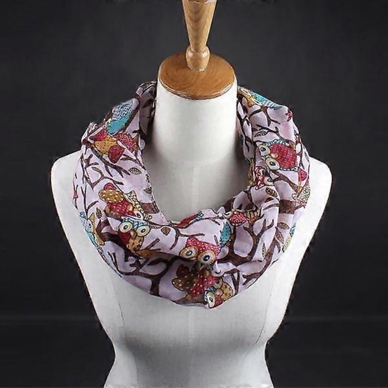 Winter Warm Wrap Shawl Owl Scarf Ladies Jewelry Accessories Long Scarf (D) | Fruugo SG