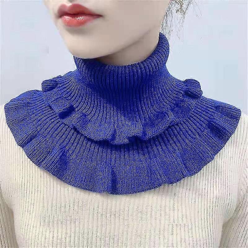Women Fake Collar Scarf Knitted Elastic False Collar Scarf Warm Cycling Ndproof Ruffles Detachable Wrap Scarf | Fruugo SG