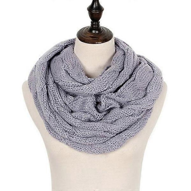 Women Warm Snood Scarf Knitted Collar Cashmere Neck Circle Fshion | Fruugo SG