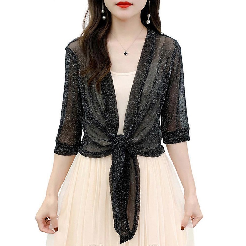 Womens Chiffon Shawl Wraps Open Front Tie Top Cardigan | Fruugo SG
