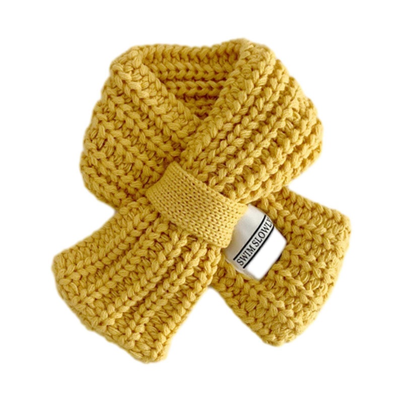 3-12T Children’s Long Muffler Winter Warm Cross Neck Warmer Fashionable Solid Neck Scarf Perfect for Outdoor Activities  Yellow | Fruugo SG