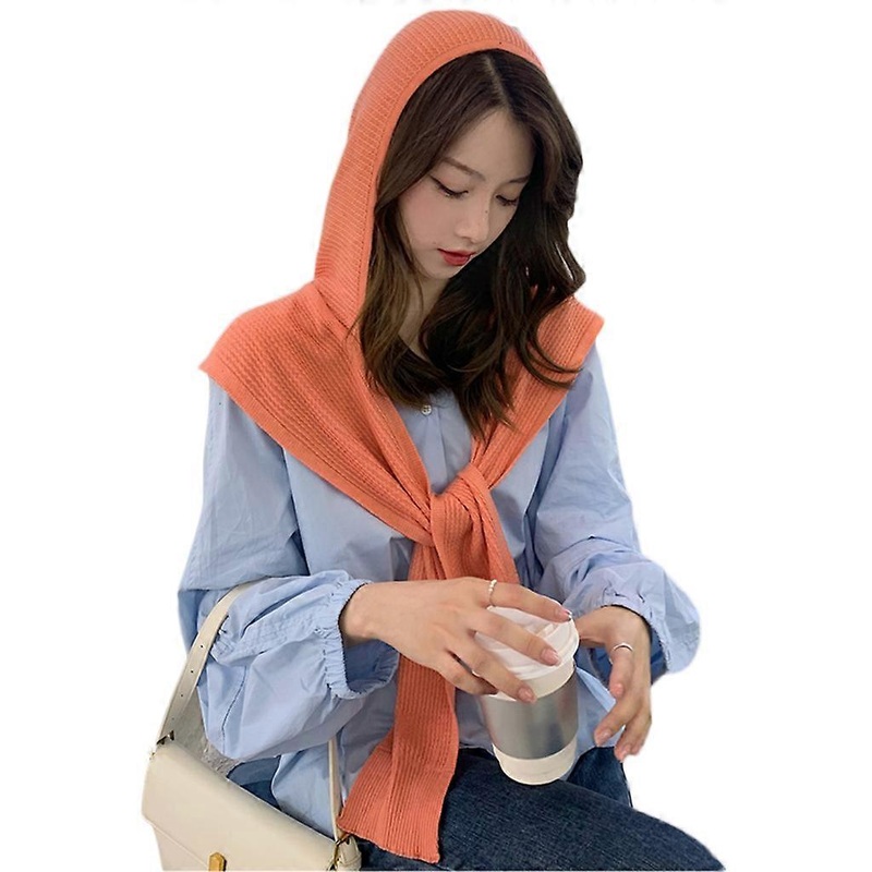 Comfortable Woolen Knitted Scarf Solid Color Scarves Shawl Women Girl Warm Scarf Ultra Soft Wollen Scarf  Honeydew powder | Fruugo SG