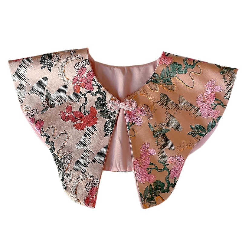Decorative Collar False Collar Yunjian Embroidery Floral Bridal Collar Traditional Chinese Mamianqun Accessories | Fruugo SG