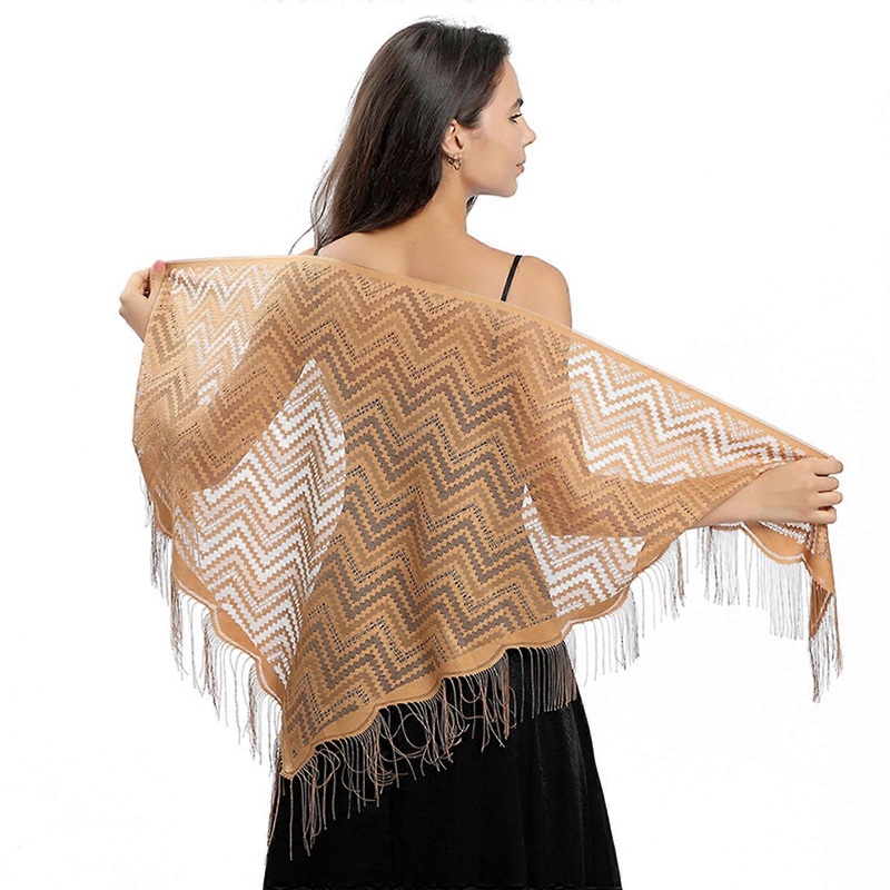 Fashion Summer Wedding Party Scarf for Woman Tassels Decor Wrap Casual Triangle Scarves Shawls Foulard Female Supplies  Camel | Fruugo SG