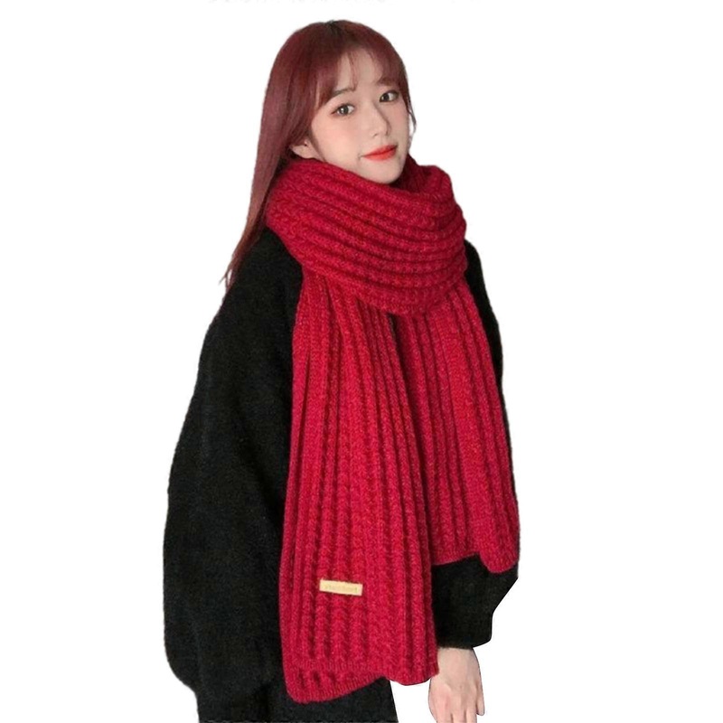 Multiuse Knitted Neck Warmer Stretchy Long Scarf Neck Shawl Shoulder Wrap for Winter Outdoor Neck Warmth Women Neckwear  Burgundy | Fruugo SG