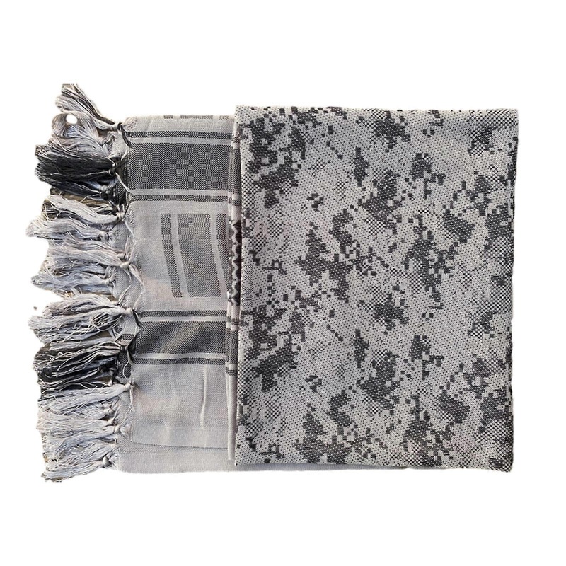 Outdoor Neck Scarf Camouflage Military Scarf Tassels Neck Gaiter Shemagh Scarf for Snipers Camping Hiking Face Covering  Gray | Fruugo SG
